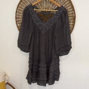 Monoreno gray swim cover up or casual dress size small
